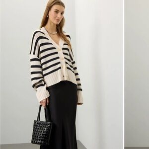 Toccin X RTR Black Striped Beach Cardigan